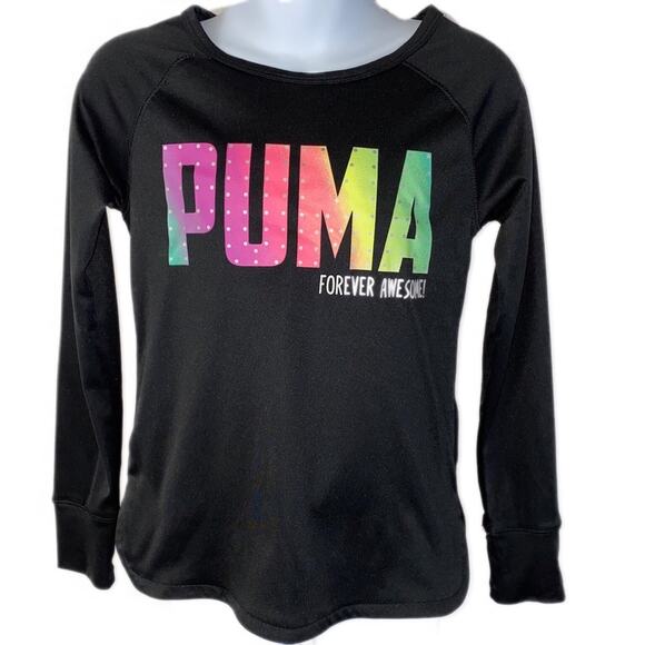 PUMA Kids Performance Shirt Black Size 4 - Picture 1 of 6